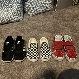 Boys Vans Adidas shoes
